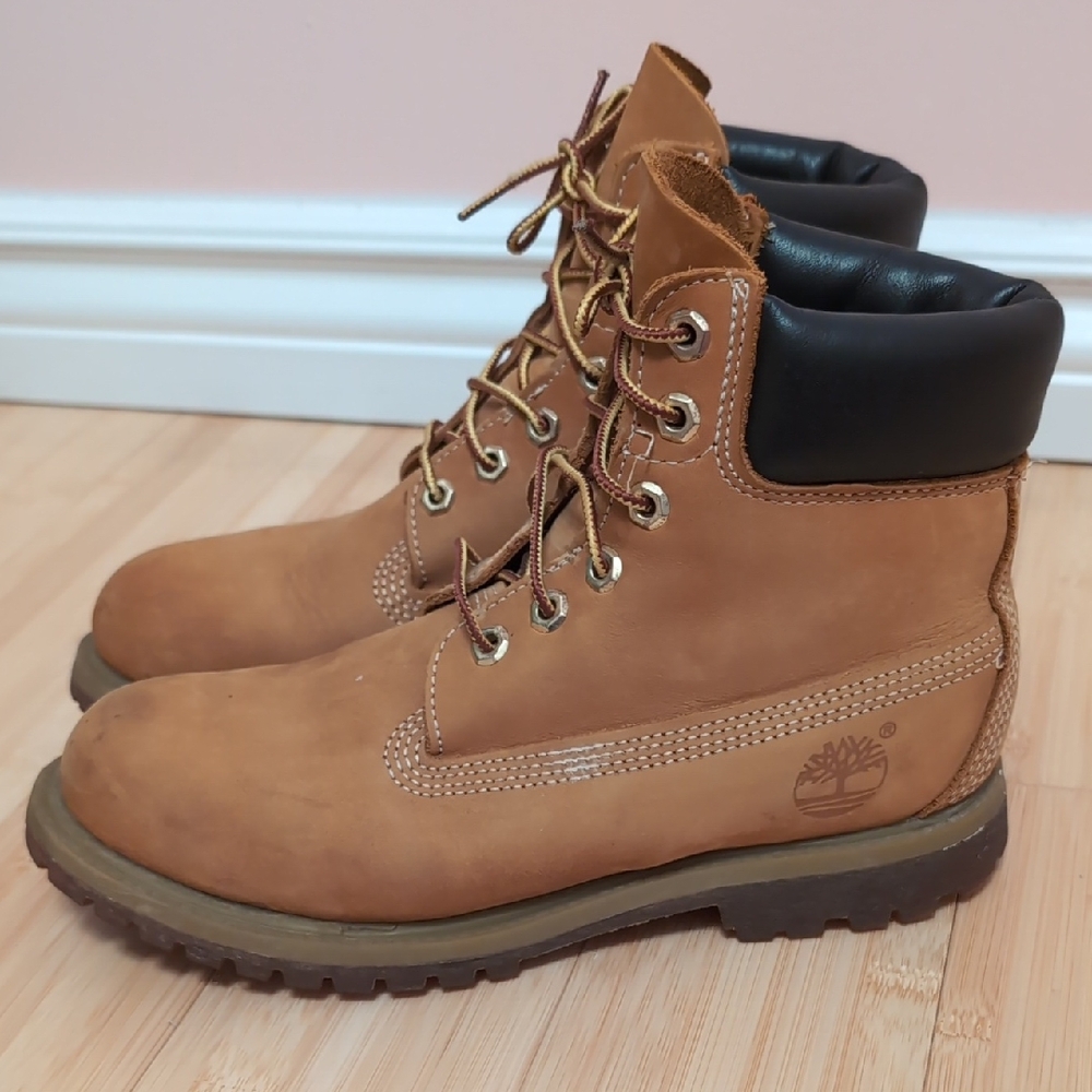 Timberland Tan Leather Combat Boots
